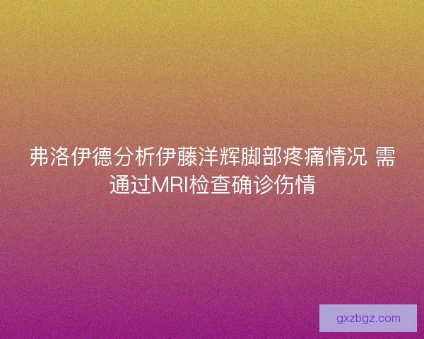 弗洛伊德分析伊藤洋辉脚部疼痛情况 需通过MRI检查确诊伤情